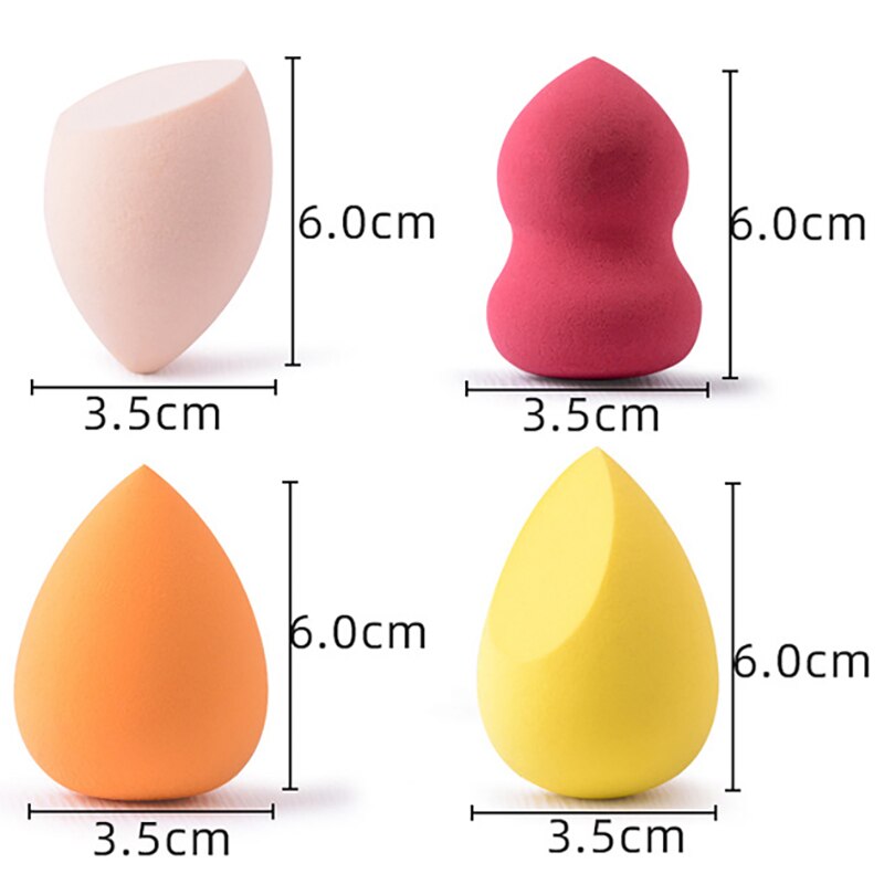 BEAUTY BLENDERS 7 PCS Cosmetic Egg Smear Proof Makeup Super Soft Puff Set Pear Shaped Tools Sponge Wet and Dry Dual Use Become Bigger When Expo